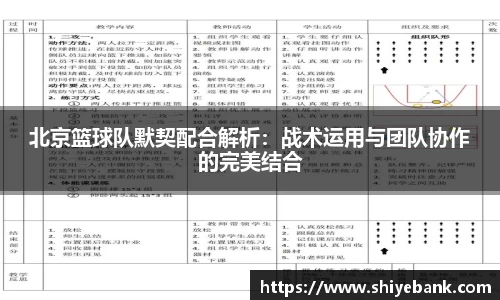 北京篮球队默契配合解析：战术运用与团队协作的完美结合